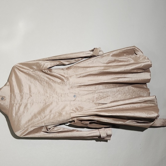 Belle Fare Coat Trench Size S Lepoard 50s 60s Dress Coat Flaw Victorian Bubble - Picture 4 of 16